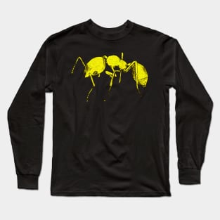 Ants Bright Yellow Sketch Long Sleeve T-Shirt